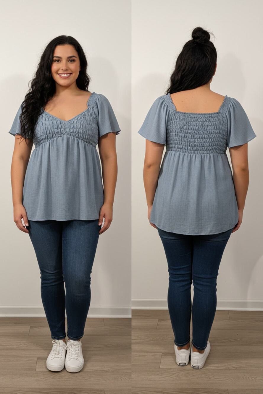 1382 - Indulge InStyle Slate Blue Tunic - XL